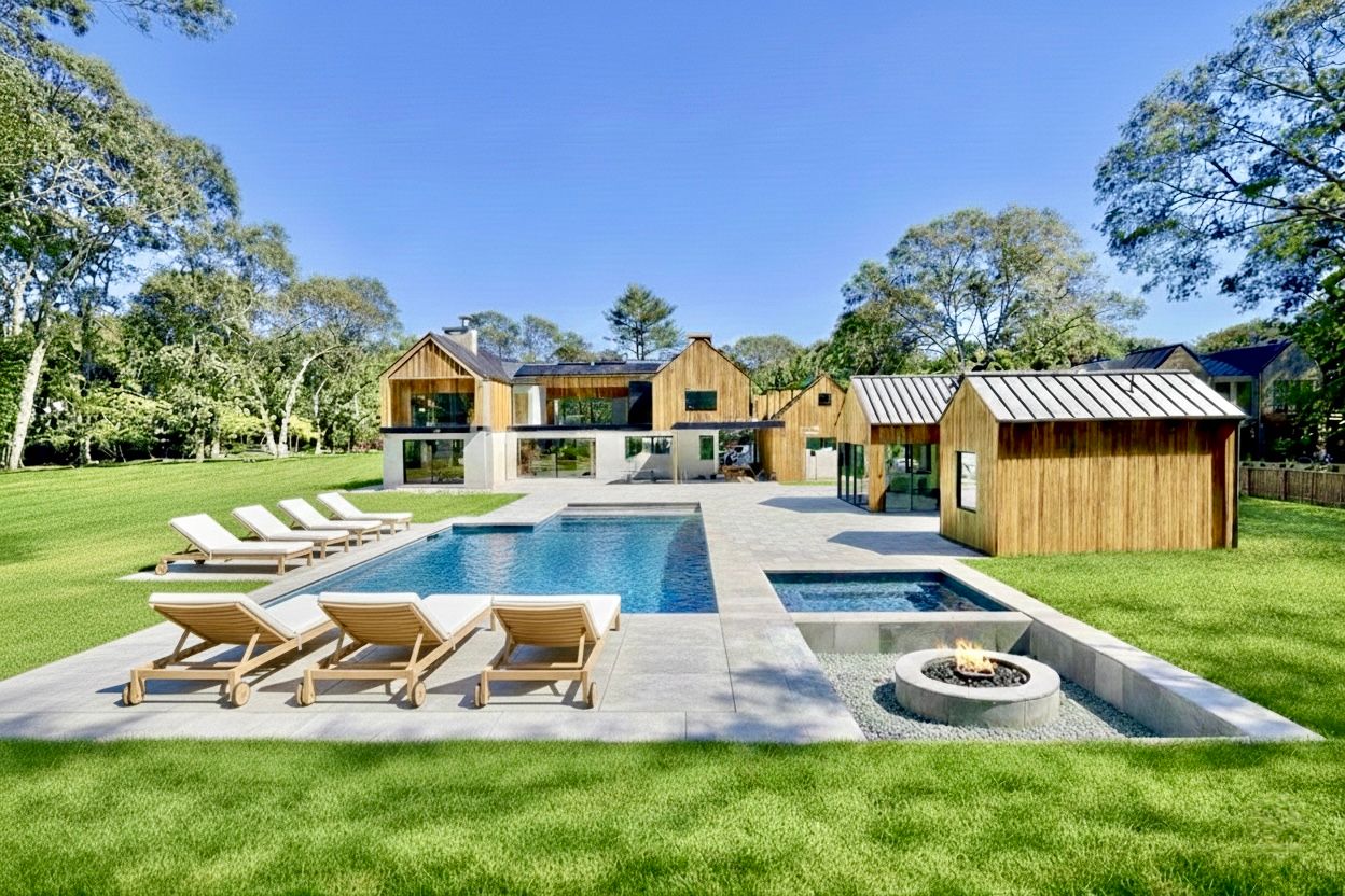 Pool/Spa with Sunken fireplace