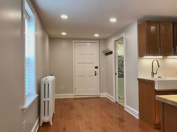 View from dining room to front door