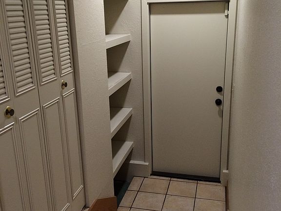 back hallway leading outside