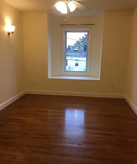 Master bedroom with window seat.