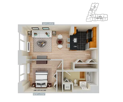 Floor plan Furnished-f-A43-664