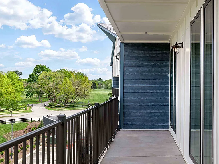 Spacious covered balcony