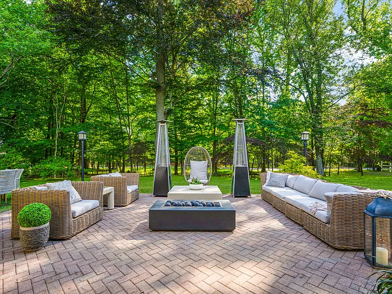 Stone patio for outdoor living!