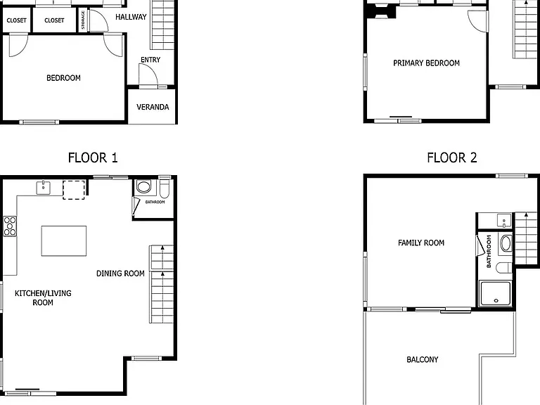 Floor plan (Door added on 4th floor room)