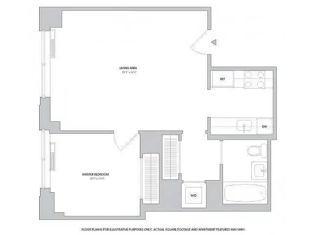 Floor plan 1X1 - A6