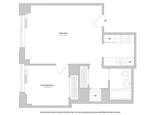 Floor plan 1X1 - A6