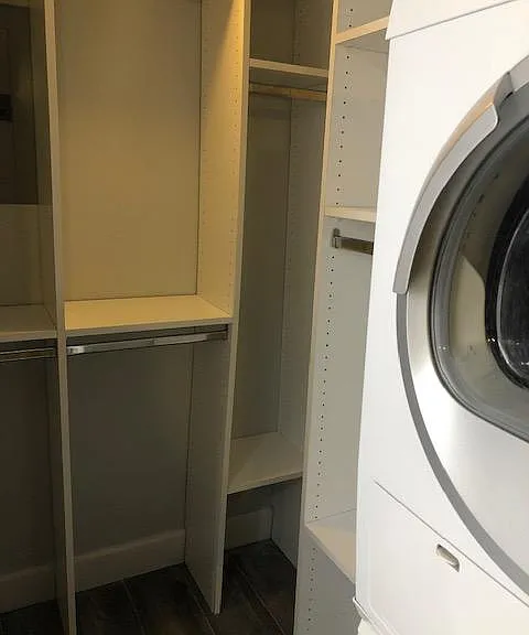 closet/ washer and dryer