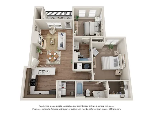 Floor plan 2x2 3rd flr