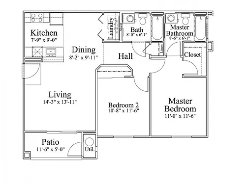 Floor plan 2 Bedroom