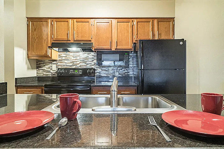 Enjoy casual meals or stay connected while cooking. Our breakfast bars make it easy to gather and unwind.