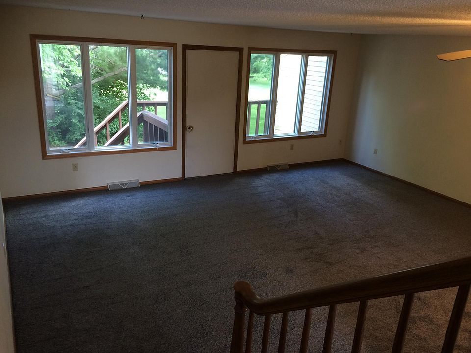 View of the living room from the main staircase