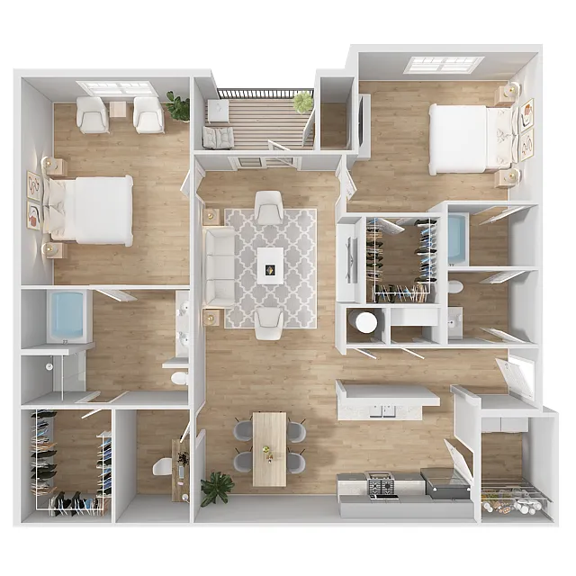 Floor plan 2 Bedroom Deluxe