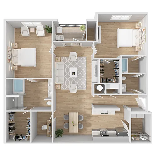 Floor plan 2 Bedroom Deluxe