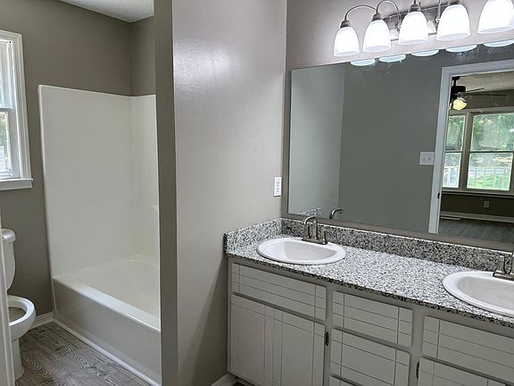 Bathroom with updated granite countertops