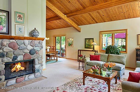 River Rock Fireplace