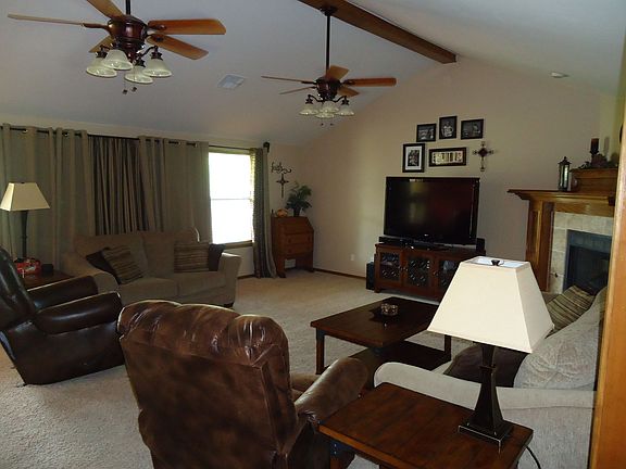 Vaulted ceiling living room