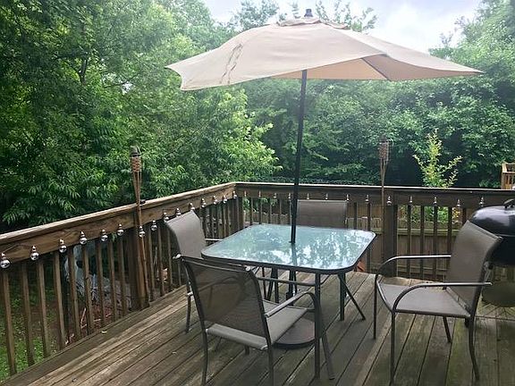 Shared Rear deck and dog-friendly backyard