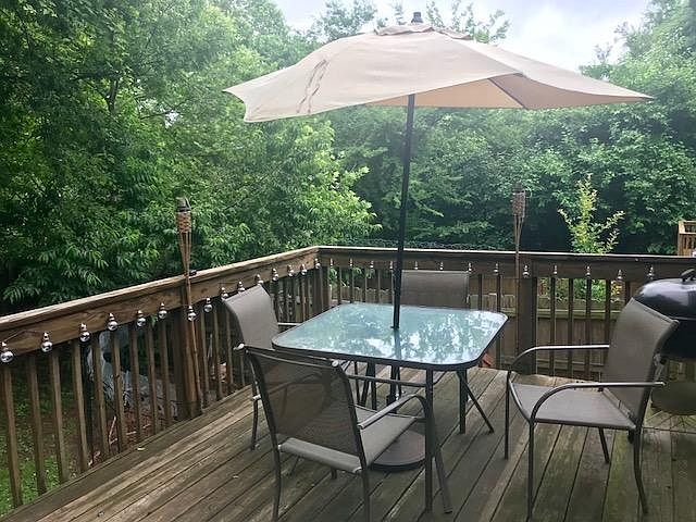 Shared Rear deck and dog-friendly backyard
