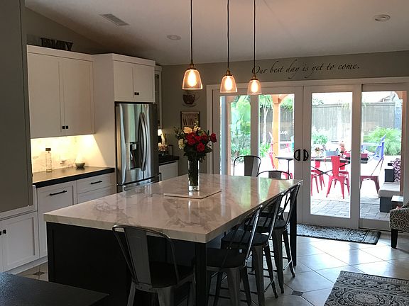 Pendant Lighting over Island