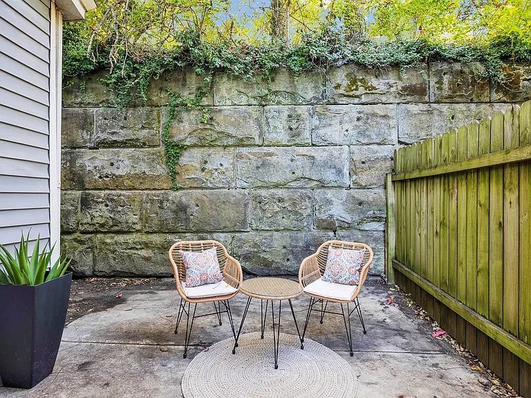 Private outdoor patio area.