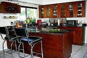 Rich wood and Granit Counter Tops