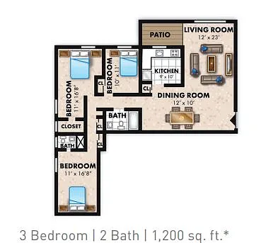Floor plan 3 Bedroom