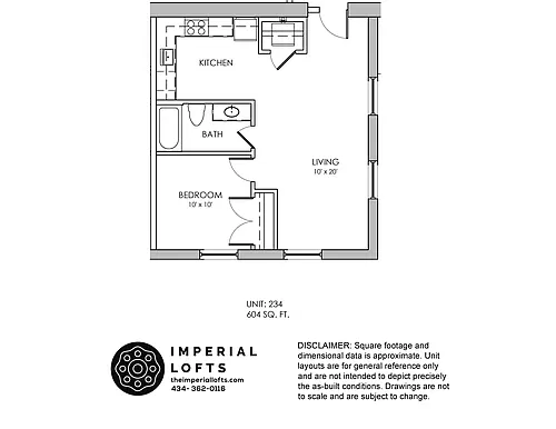 Floor plan One Bedroom 234