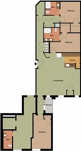 Floor plan 3 Bedroom