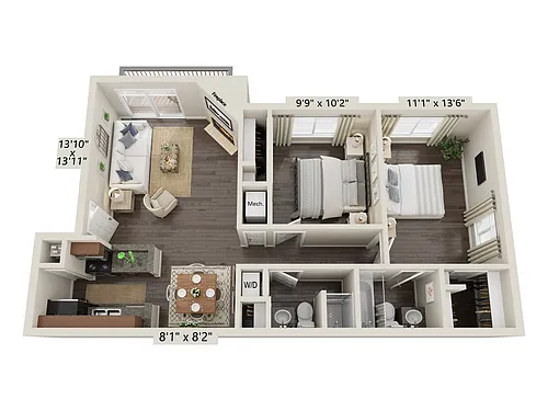 Floor plan Streamside - Partially Renovated