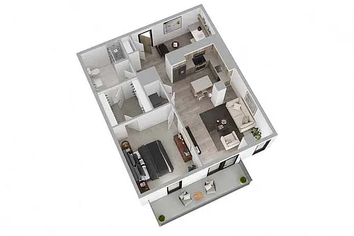 Floor plan 1B+D04