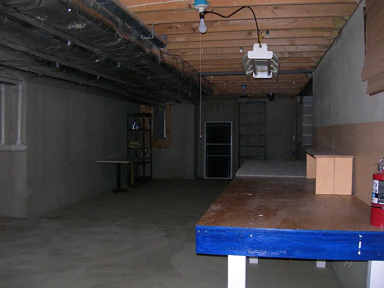 Workshop Area in Unfinished Lower Level