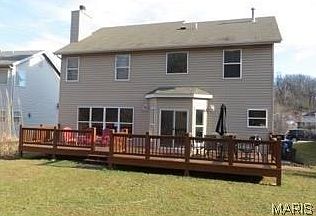 Expansive deck approximately 500 sq. ft. across back of house.