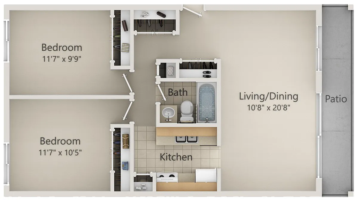 Floor plan 2 bedroom
