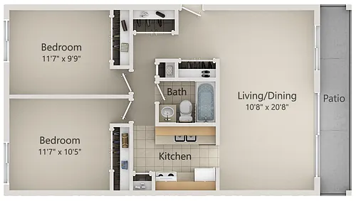 Floor plan 2 bedroom