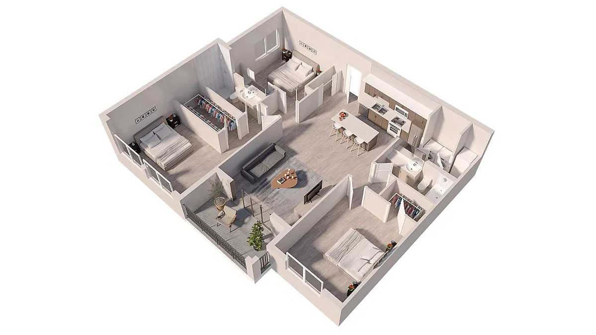 Floor plan 3BR C2