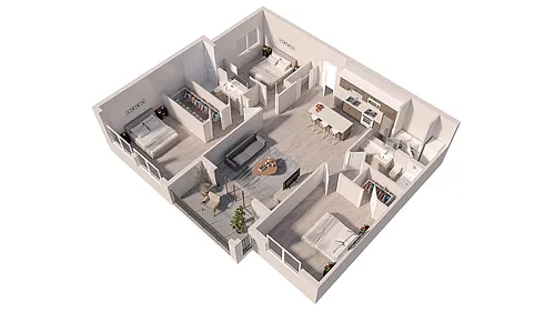 Floor plan 3BR C2