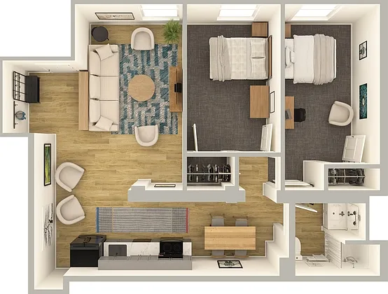 2 bed, 1.0 bath, $2,460 — Photo 2