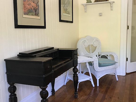 Vintage writing desk with pull out top