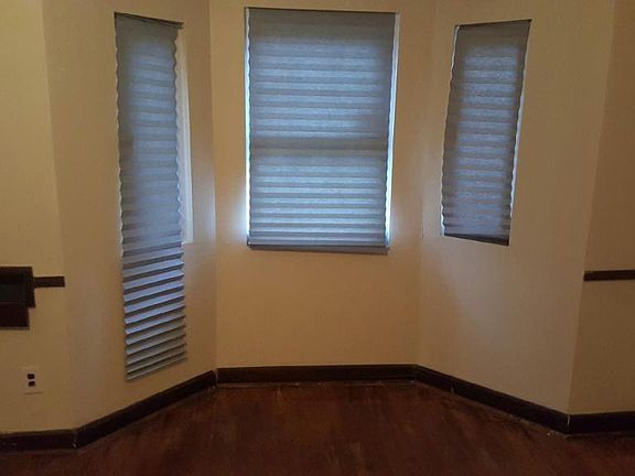 Living room with bay window