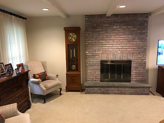 Family room, fire place.