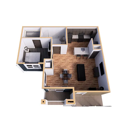 Floor plan 1 bedroom
