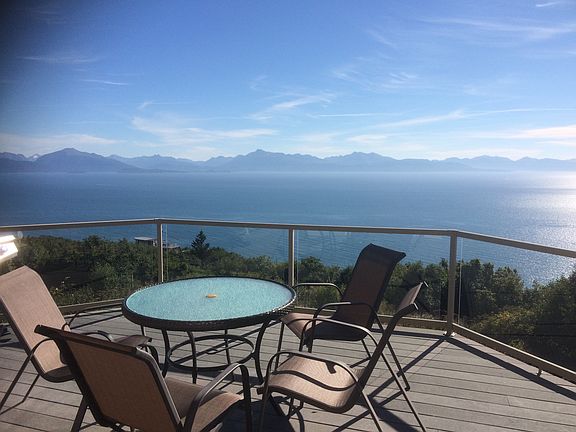 Deck off dining room, wraps around the house