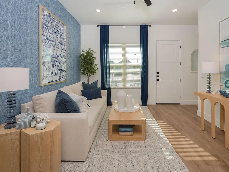 Sunlight living room with ample space