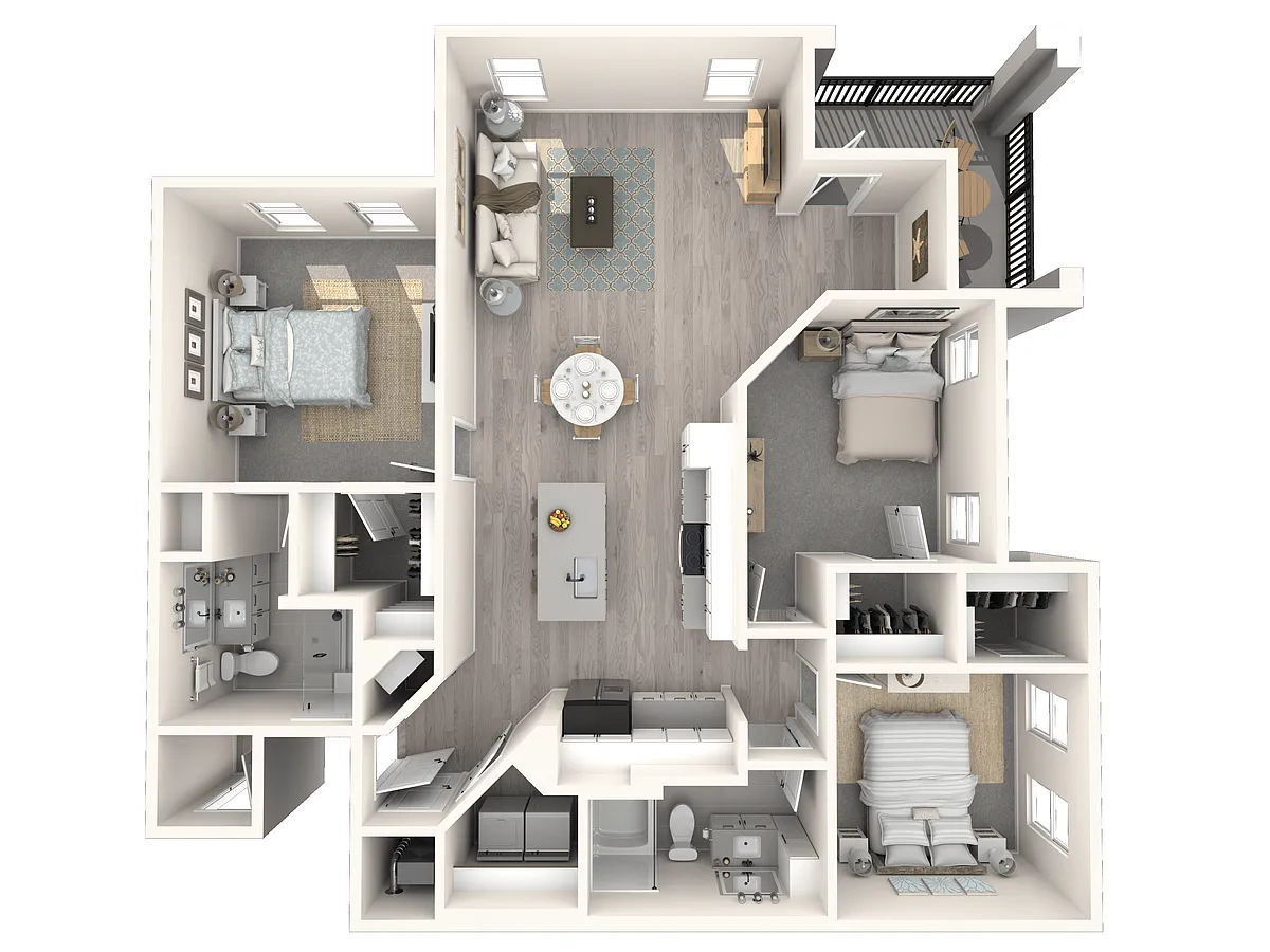Floor plan 3 Bed/2 Bath-C1
