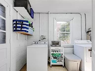 Laundry/utility room off kitchen.