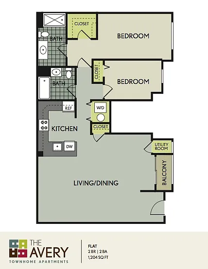 Floor plan 2 bedroom flat