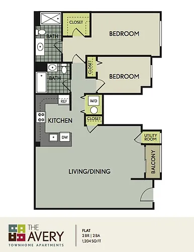 Floor plan 2 bedroom flat