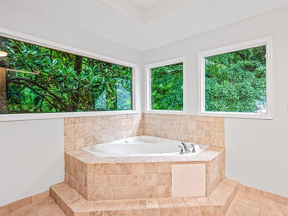 Jacuzzi tub in "tree top" master bath