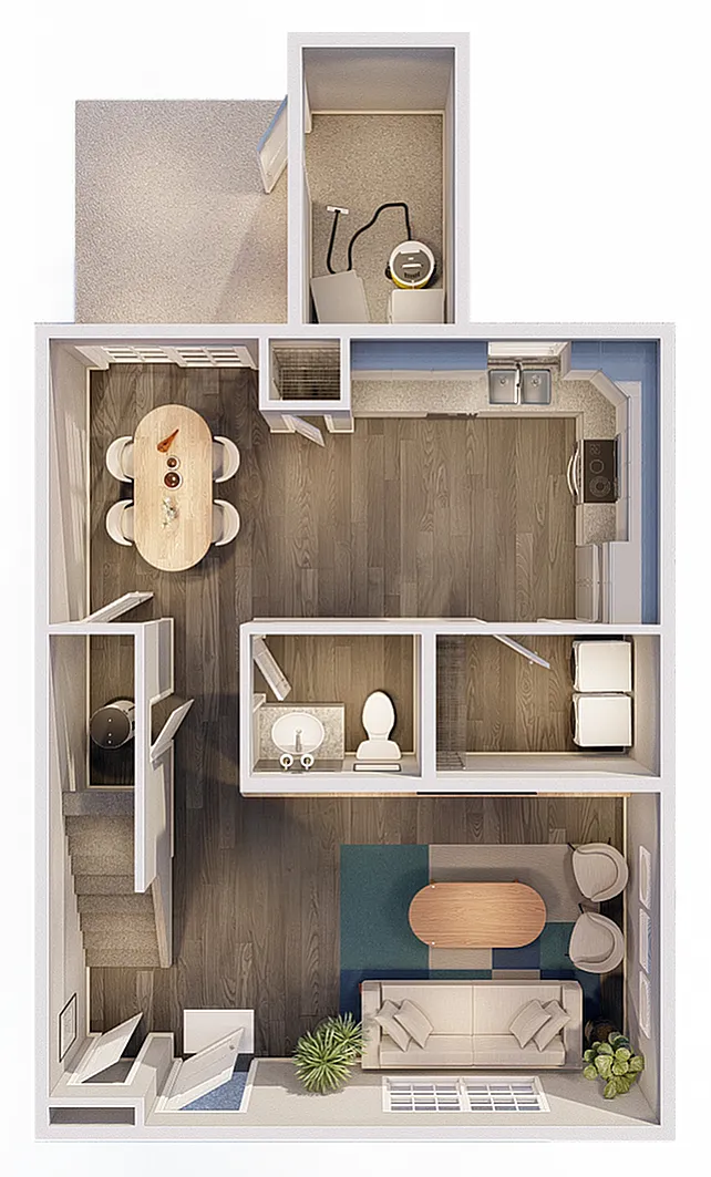 Floor plan 3 Bedroom 2.5 Bathroom Exterior