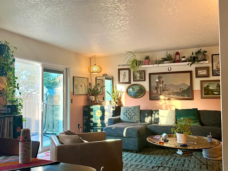 Living room, leading out to the backyard